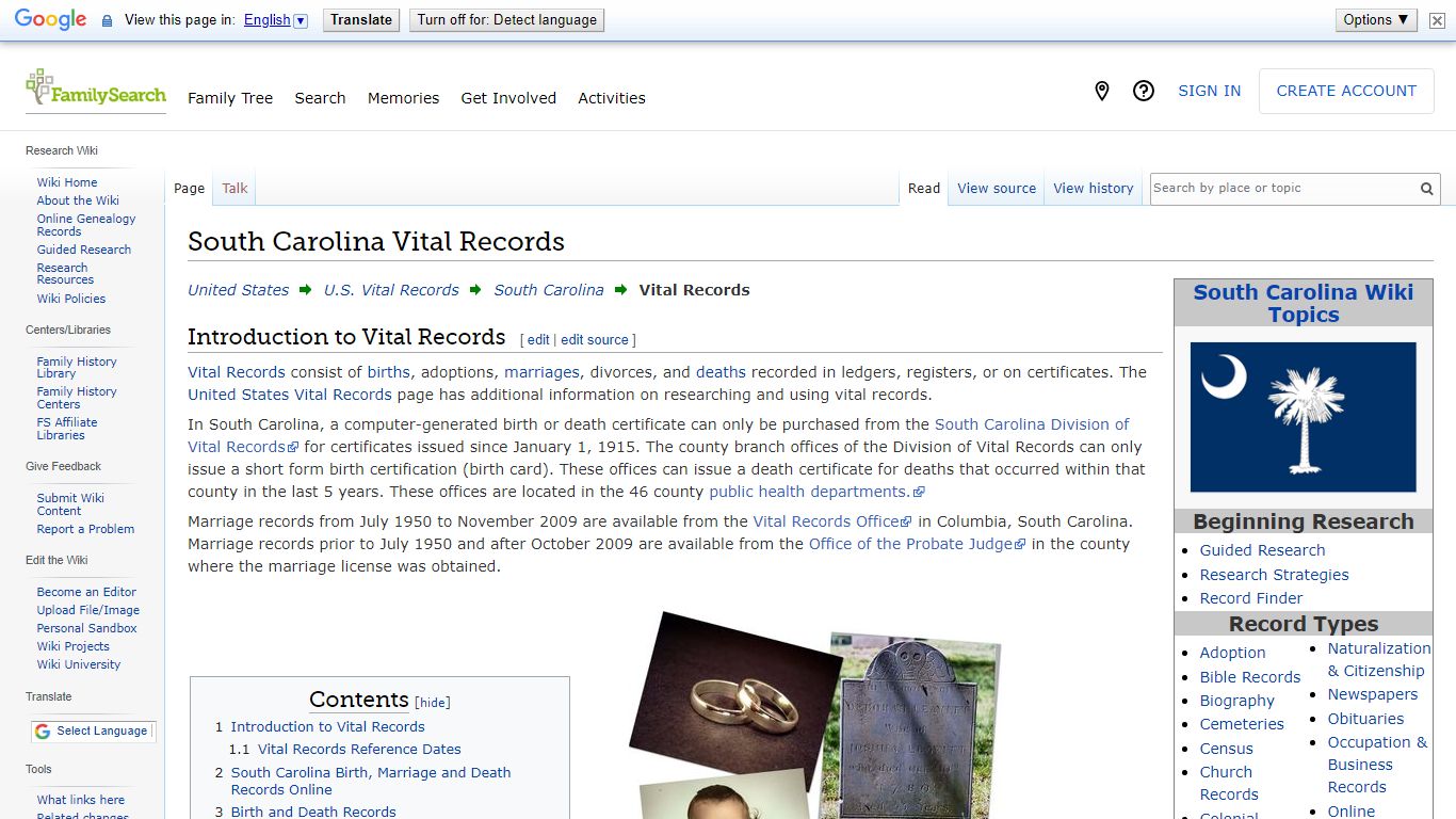 South Carolina Vital Records • FamilySearch